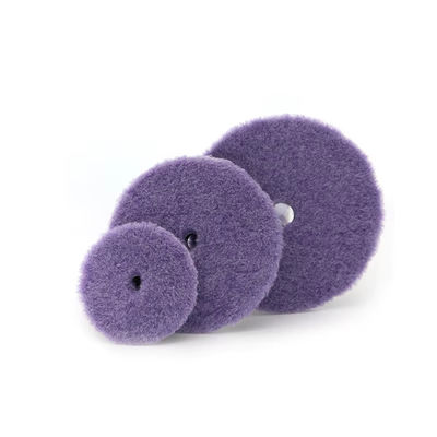 Car detailing manufacturer 155mm purple short wool polishing pad wool buffing pad